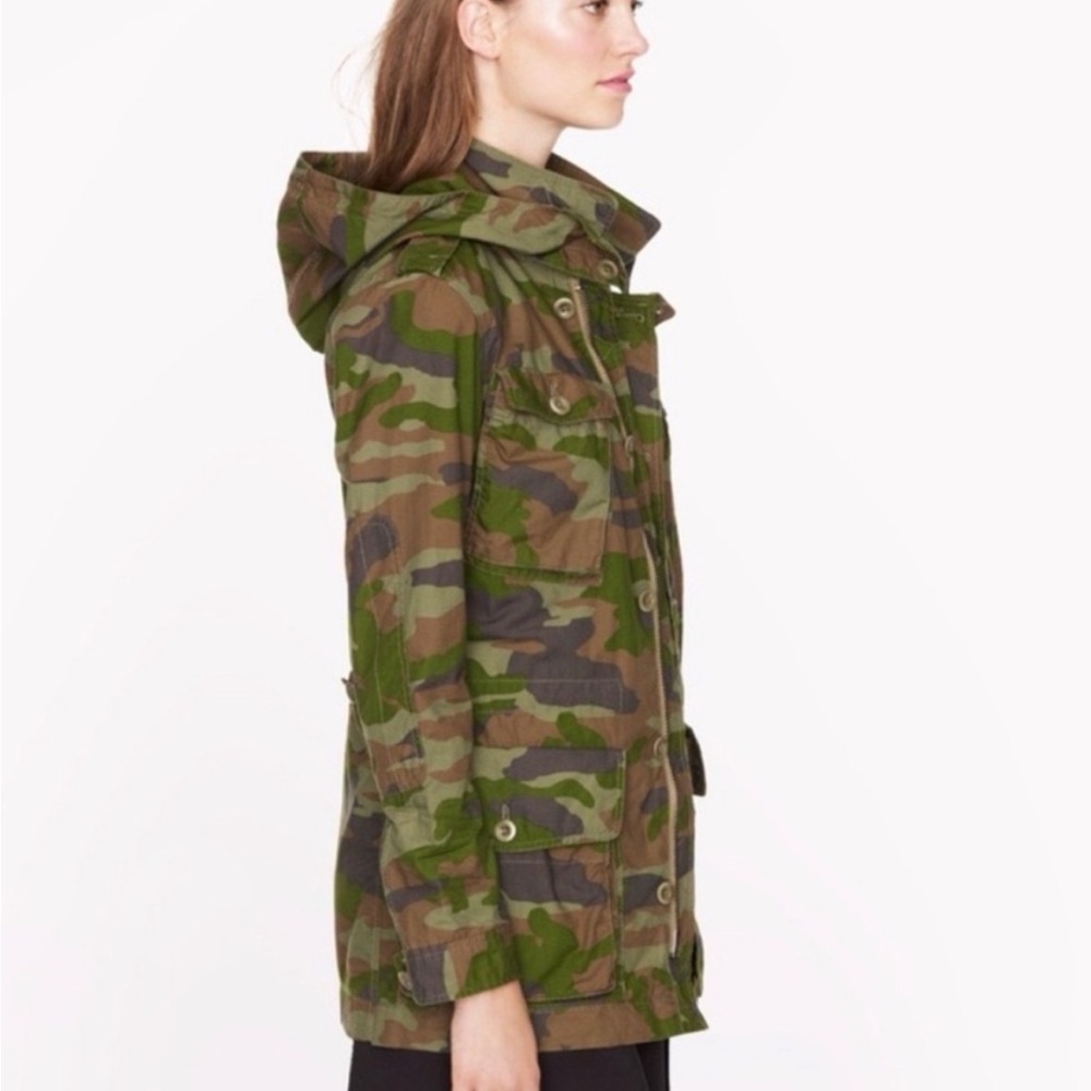J. Crew Women's Hooded Camo Utility Jacket M